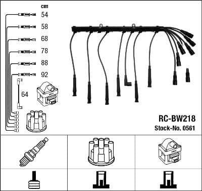Ignition Cable Kit RC-BW218