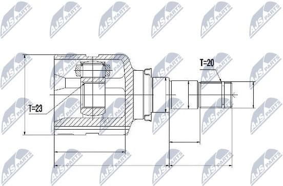 Joint Kit, drive shaft NPW-TY-070 - image 2