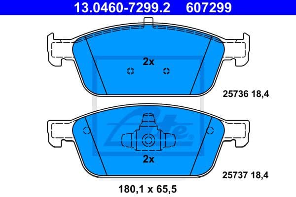 Brake Pad Set, disc brake 13.0460-7299.2