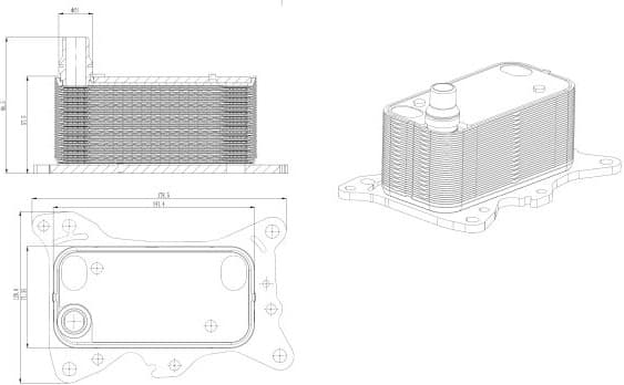 Oil Cooler, engine oil 31835