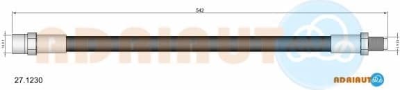 Brake hose rear 27.1230