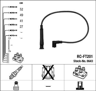 Ignition Cable Kit RC-FT201