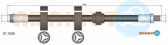 Brake hose front 07.1229