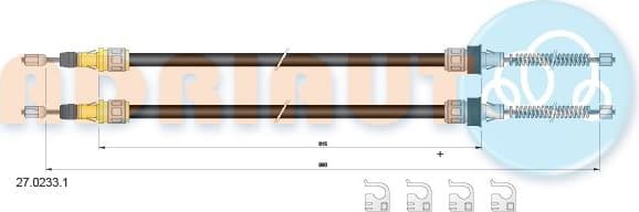 Cable Pull, parking brake 27.0233.1