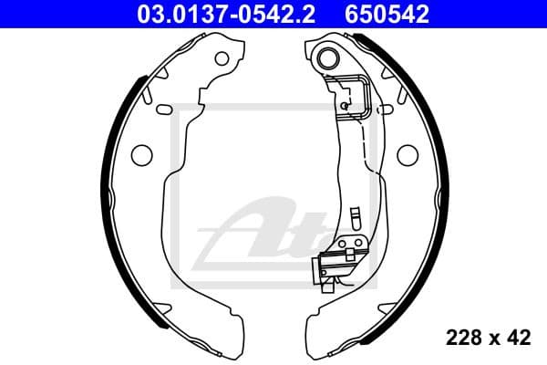 Brake Shoe Set 03.0137-0542.2