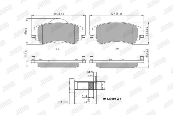 Brake Pad Set, disc brake 573399J
