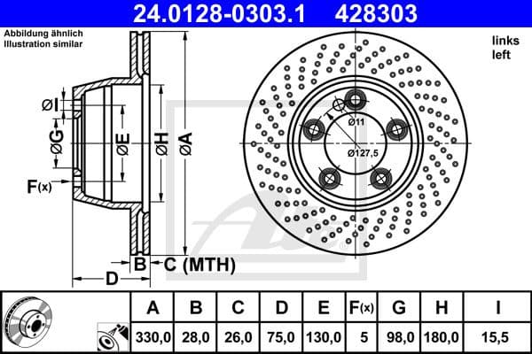 Brake Disc 24.0128-0303.1