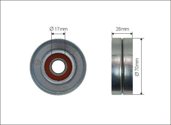Tensioner Pulley, V-ribbed belt 500125