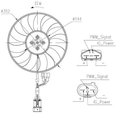 Fan, engine cooling 47969