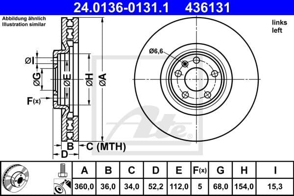 Brake Disc 24.0136-0131.1