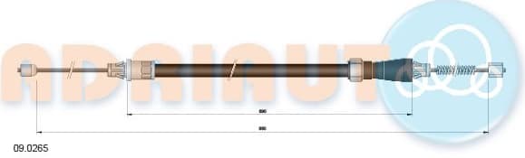 Cable Pull, parking brake 09.0265