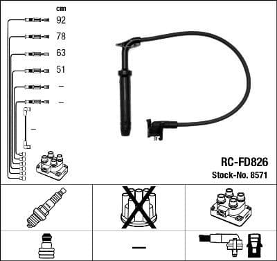 Ignition Cable Kit RC-FD826