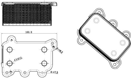 Oil Cooler, engine oil 31850