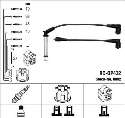 Ignition Cable Kit RC-OP432