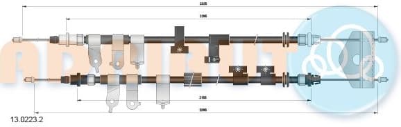 Cable Pull, parking brake 13.0223.2