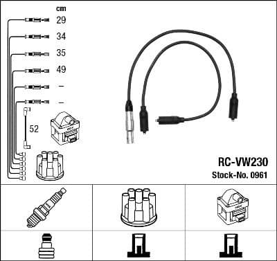 Ignition Cable Kit RC-VW230