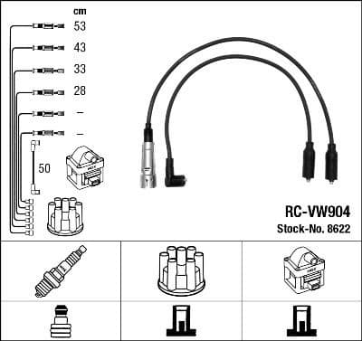 Ignition Cable Kit RC-VW904