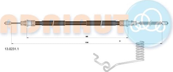 Cable Pull, parking brake 13.0231.1