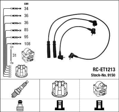 Ignition Cable Kit RC-ET1213