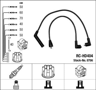 Ignition Cable Kit RC-HD404