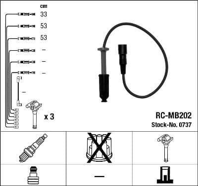 Ignition Cable Kit RC-MB202