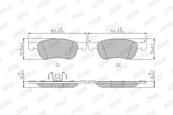 Brake Pad Set, disc brake 573779J