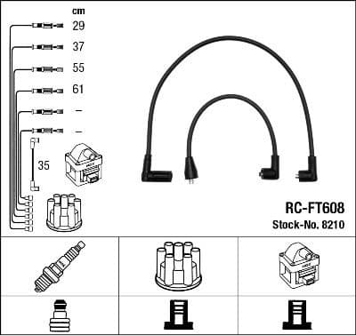 Ignition Cable Kit RC-FT608