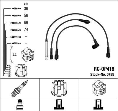 Ignition Cable Kit RC-OP418