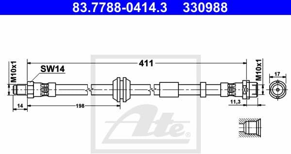 Brake Hose 83.7788-0414.3