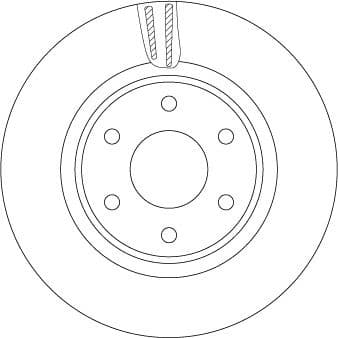 Brake Disc TRW SINGLE DF7458S