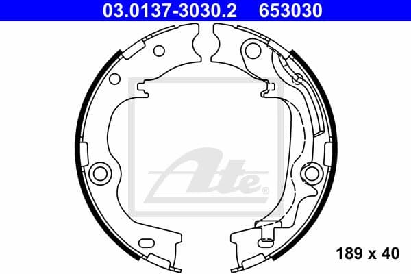 Brake Shoe Set, parking brake 03.0137-3030.2