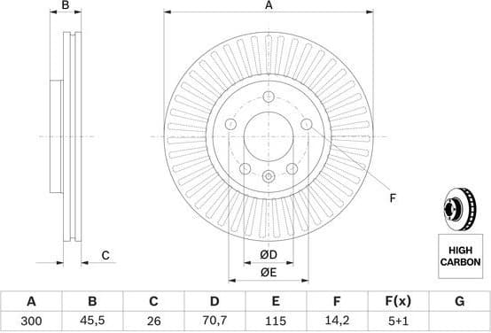 Brake Disc 0986479C56 - image 3