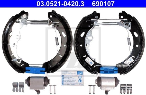 Brake Shoe Set Original ATE TopKit 03.0521-0420.3