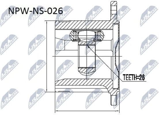 Joint Kit, drive shaft NPW-NS-026 - image 2