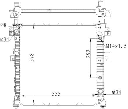 Radiator, engine cooling 59342