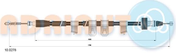 Cable Pull, parking brake 10.0278