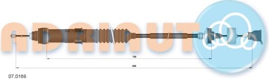 Cable Pull, clutch control 07.0168