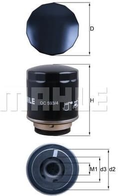 Filter oil OC593/4 - image 3