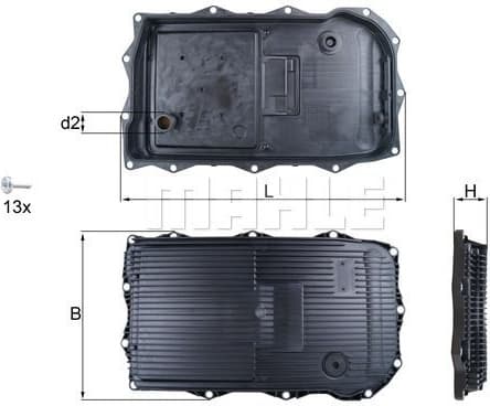Oil Sump, automatic transmission HX184KIT - image 2