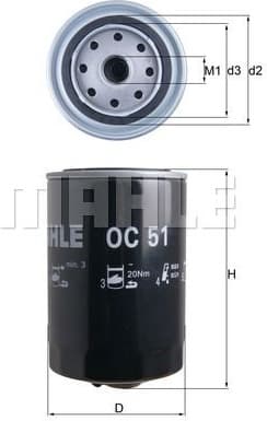 Filter oil OC51 . - image 3