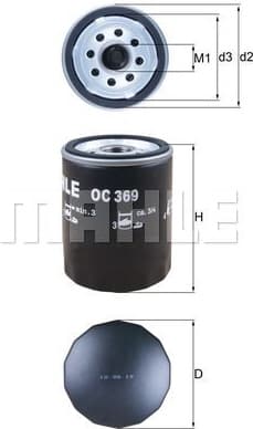 Filter oil OC369 - image 3