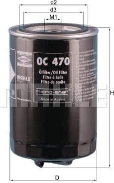 Filter oil OC470 - image 3
