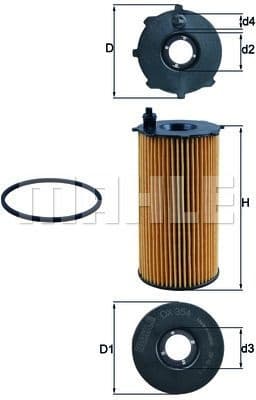 Filter oil OX354D - image 2