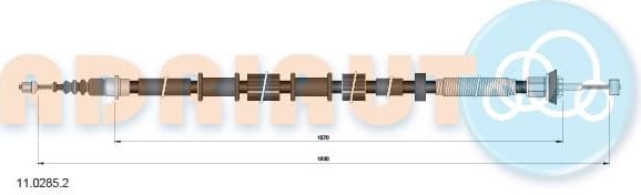 Cable Pull, parking brake 11.0285.2