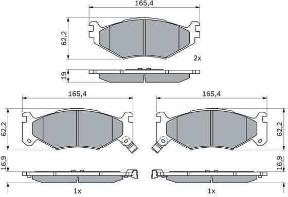 Brake Pad Set, disc brake 0 986 424 892