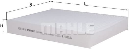 Filter cabin LA686 - image 3