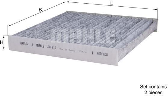 Filter, cabin air LAK216 - image 2