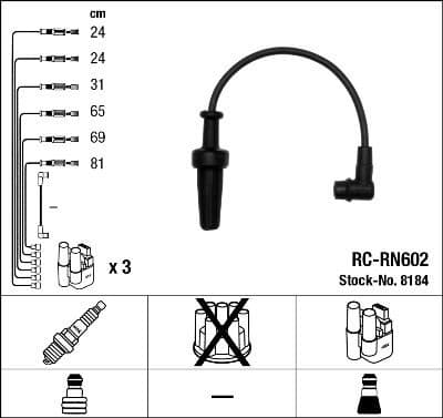 Ignition Cable Kit RC-RN602
