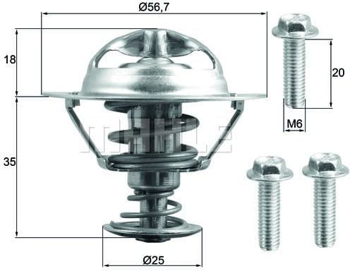 Thermostat, coolant BEHR TX20290D - image 2