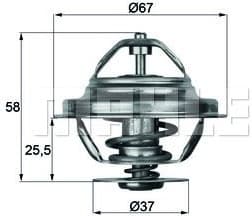 Thermostat, coolant BEHR TX2080D - image 2